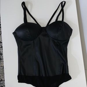 Guess Leather Bustier Bodysuit